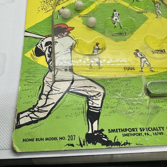Vintage Smethport Specialty Company 1971 Home Run Baseball Pinball Game #207 - Picture 10 of 12